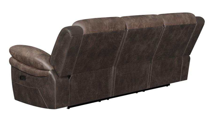 Saybrook - Chocolate & Dark Brown - Motion Sofa - Ornate Home