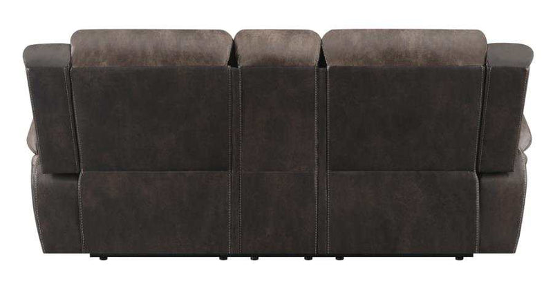 Saybrook - Chocolate & Dark Brown - Motion Loveseat - Ornate Home