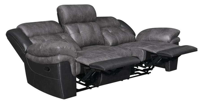 Saybrook - Charcoal & Black - Motion Sofa - Ornate Home