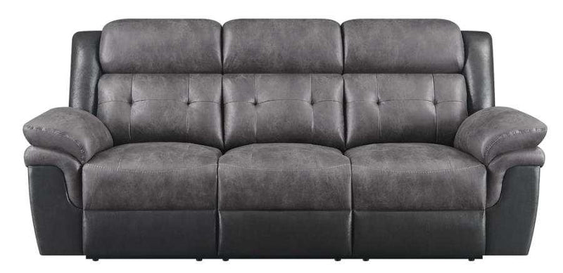 Saybrook - Charcoal & Black - Motion Sofa - Ornate Home