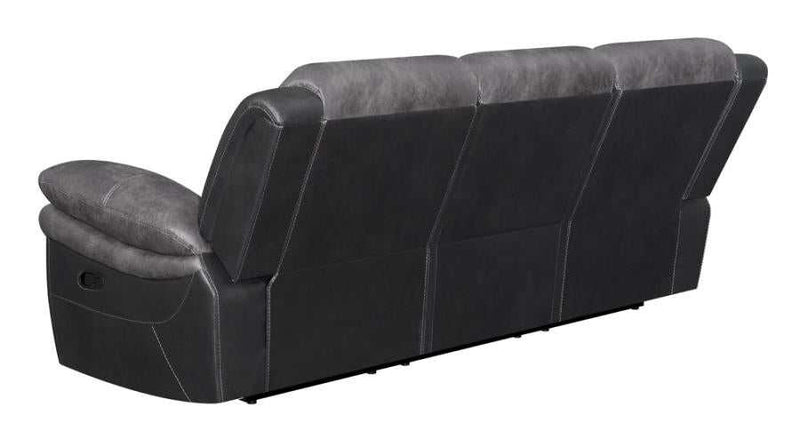 Saybrook - Charcoal & Black - Motion Sofa - Ornate Home