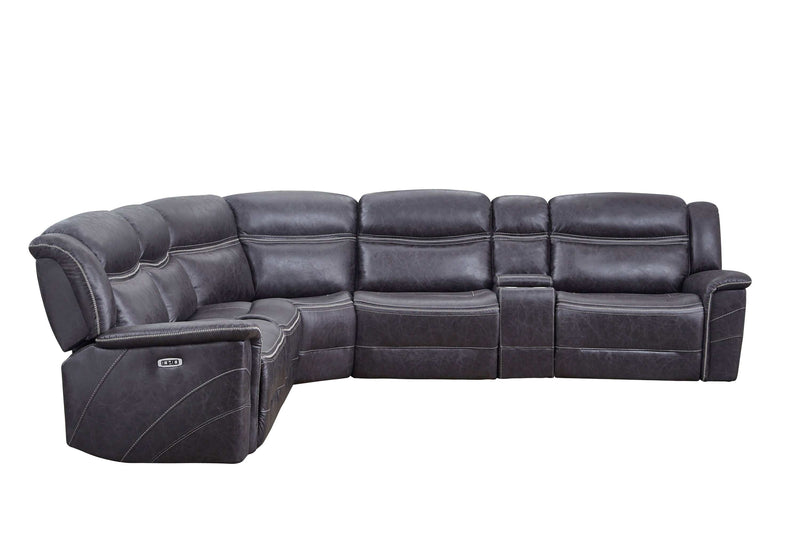 Bluefield - Charcoal - 6pc Modular Motion Sectional - Ornate Home