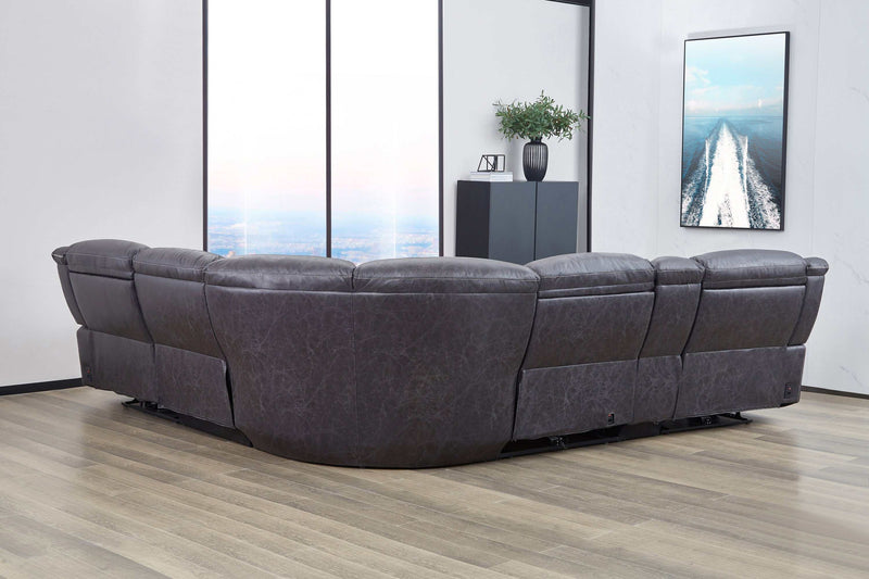 Bluefield - Charcoal - 6pc Modular Motion Sectional - Ornate Home