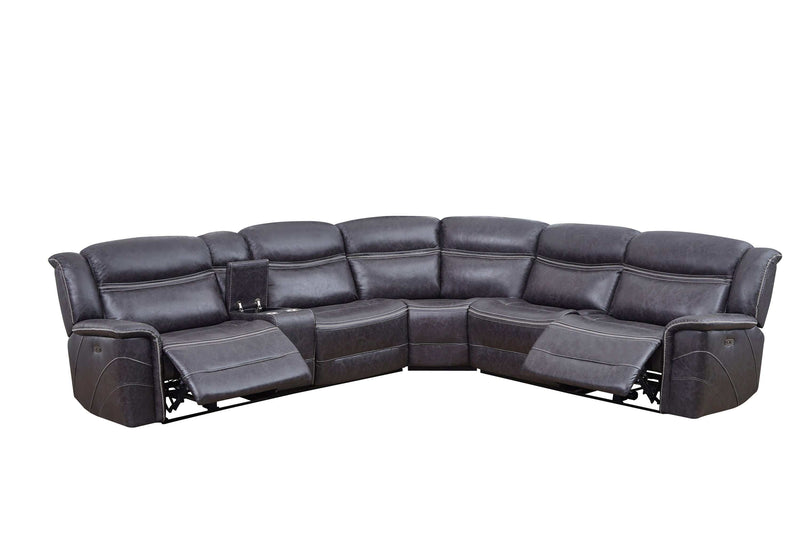 Bluefield - Charcoal - 6pc Modular Motion Sectional - Ornate Home