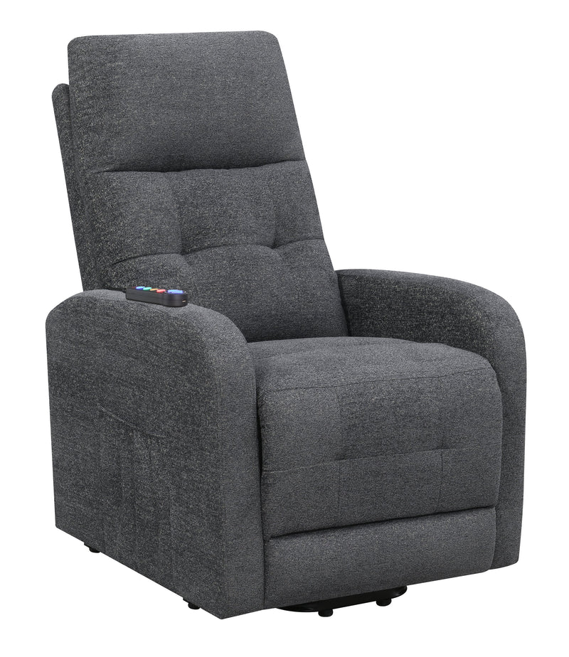 Piotr - Charcoal - Power Lift Recliner - Ornate Home