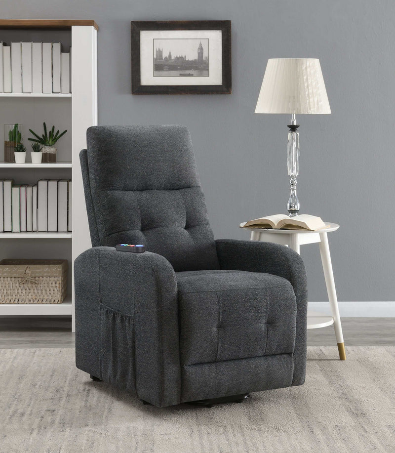 Piotr - Charcoal - Power Lift Recliner - Ornate Home