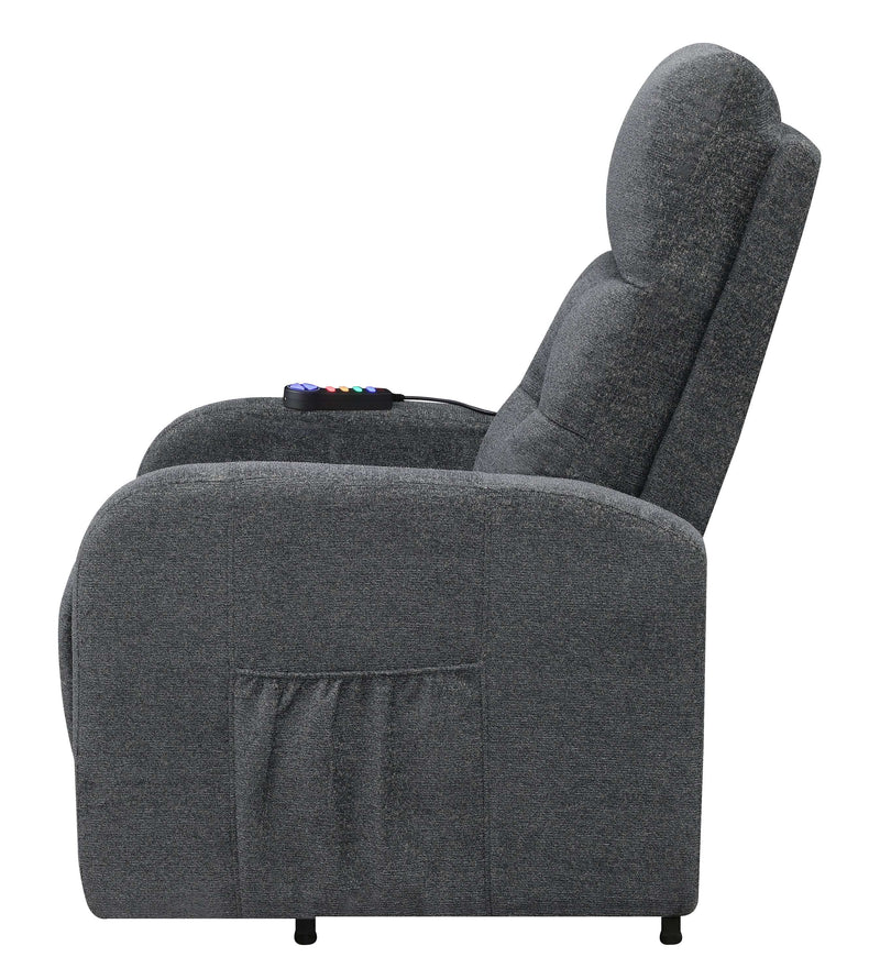 Piotr - Charcoal - Power Lift Recliner - Ornate Home