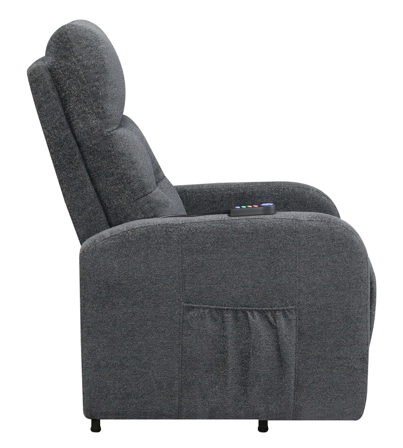 Piotr - Charcoal - Power Lift Recliner - Ornate Home