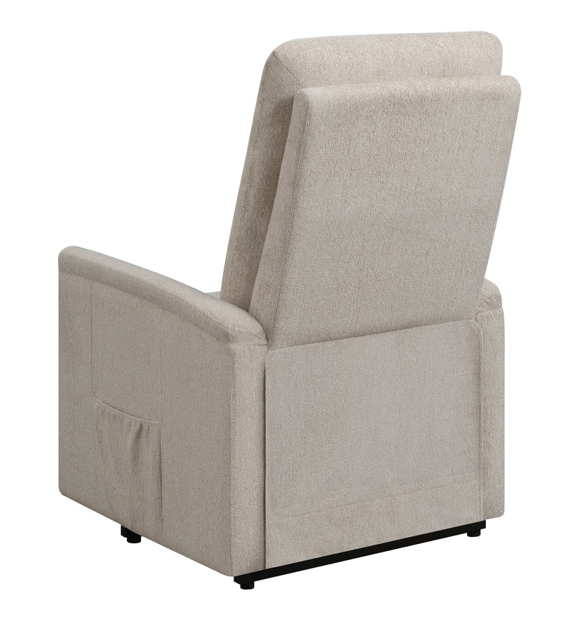 Chace - Beige - Power Lift Recliner w/ Storage Pocket - Ornate Home