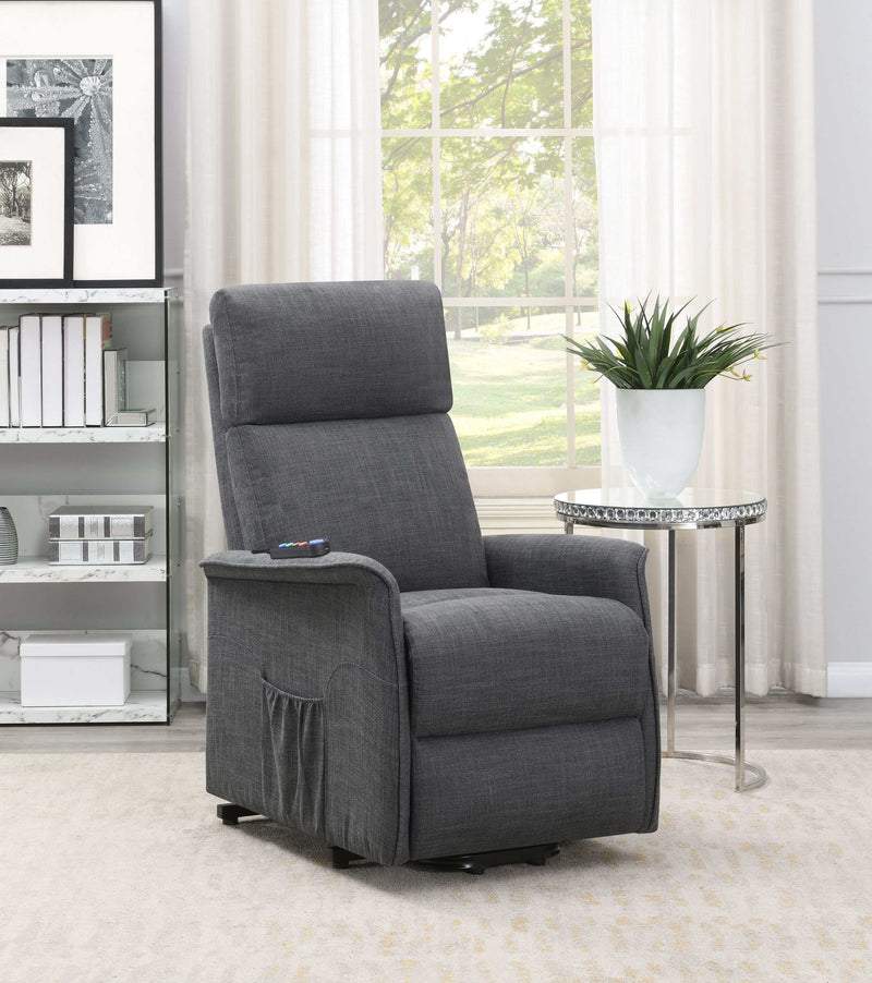 Pearce - Charcoal - Power Lift Recliner - Ornate Home