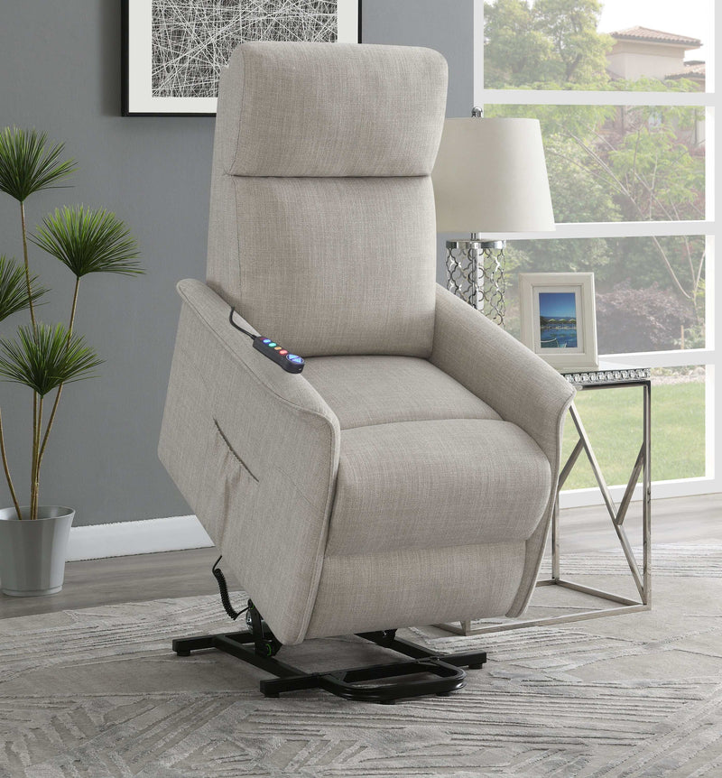 Pearce - Beige - Power Lift Recliner - Ornate Home