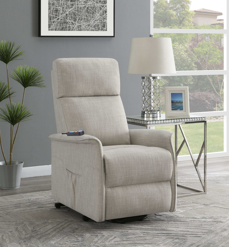 Pearce - Beige - Power Lift Recliner - Ornate Home