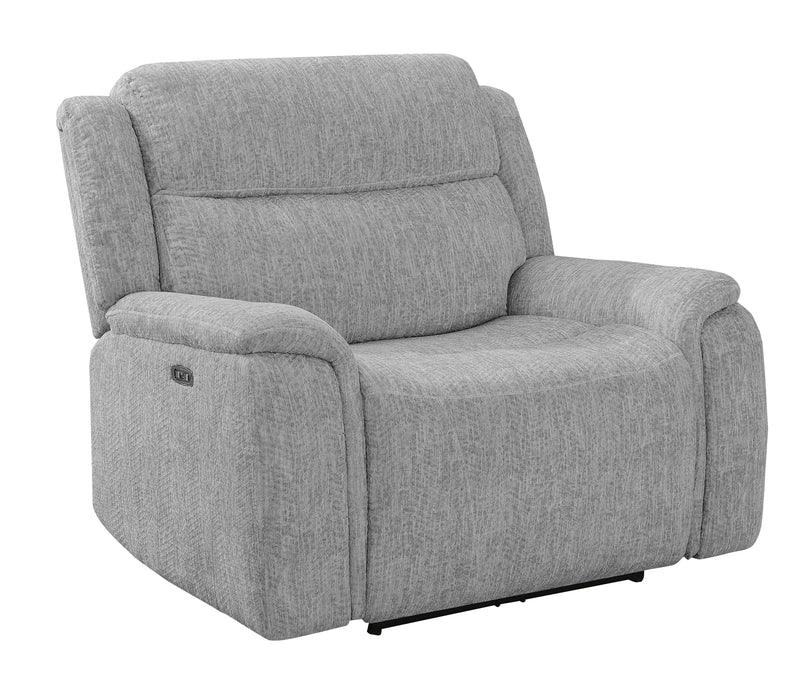 Wagner - Light Grey - Power^2 Recliner w/ Power Headrest - Ornate Home