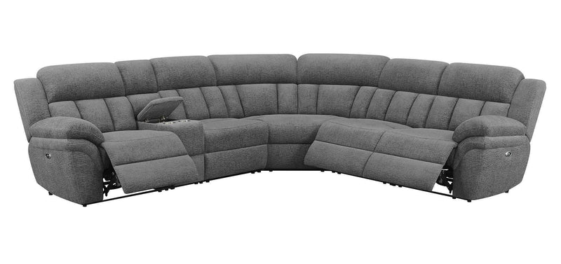 Bahrain - Charcoal - 6pc Motion Sectional - Ornate Home