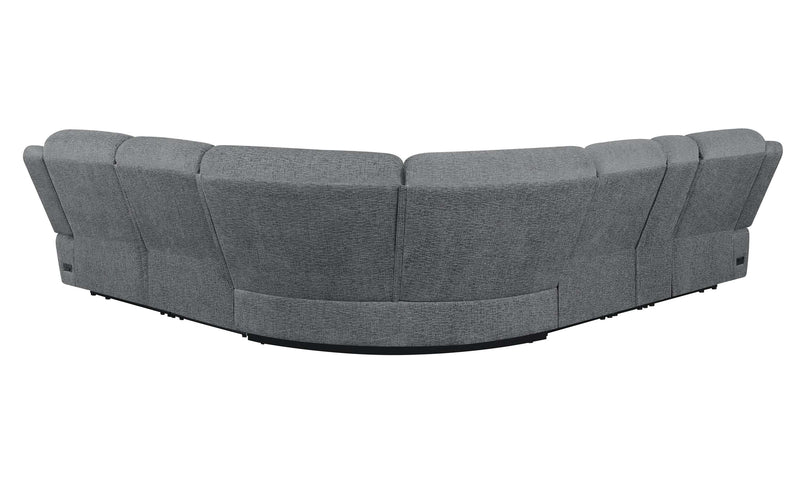 Bahrain - Charcoal - 6pc Motion Sectional - Ornate Home