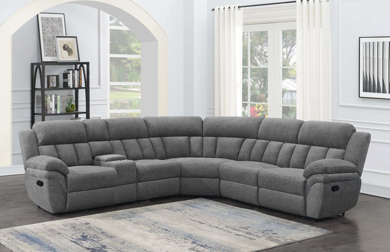 Bahrain - Charcoal - 6pc Motion Sectional - Ornate Home