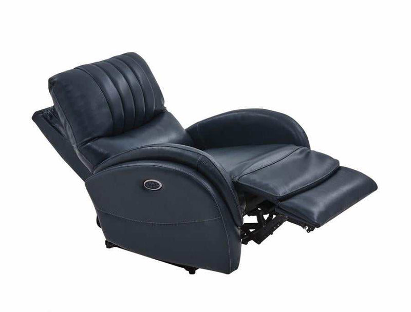 Muna - Blue -  Power^3 Recliner w/ Power Lumbar - Ornate Home