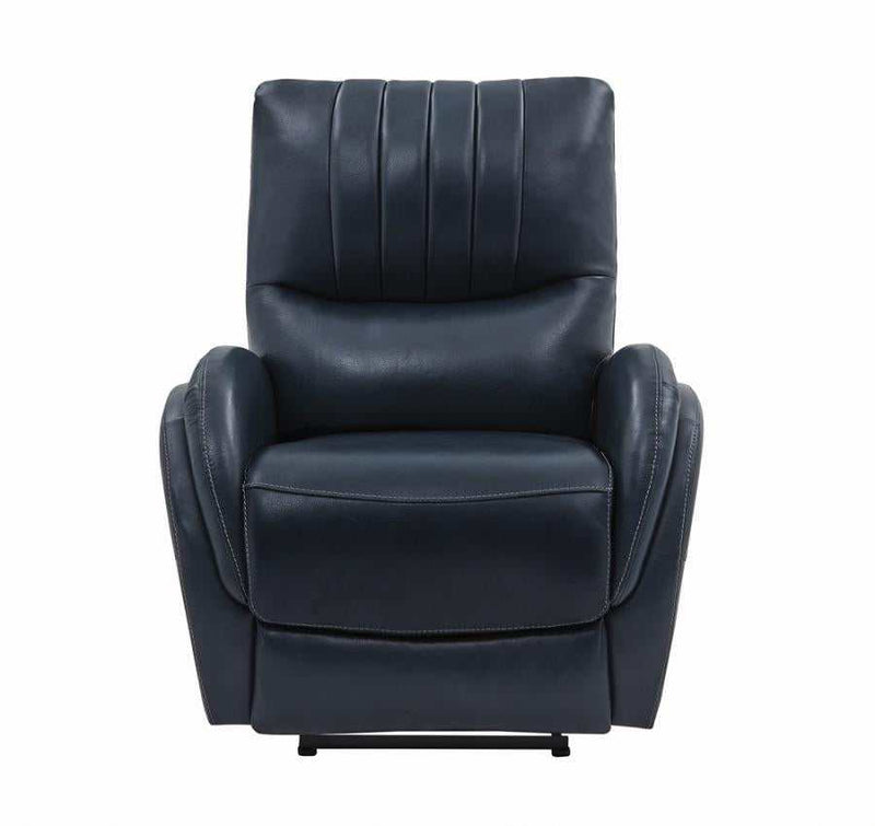 Muna - Blue -  Power^3 Recliner w/ Power Lumbar - Ornate Home