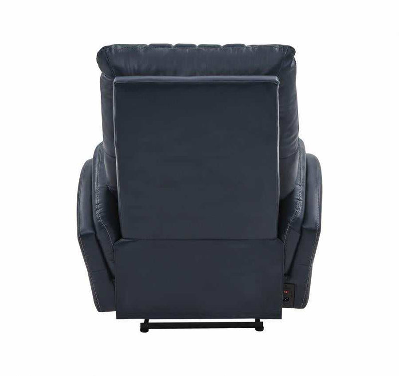 Muna - Blue -  Power^3 Recliner w/ Power Lumbar - Ornate Home