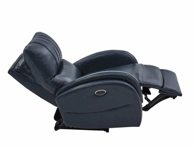 Muna - Blue -  Power^3 Recliner w/ Power Lumbar - Ornate Home