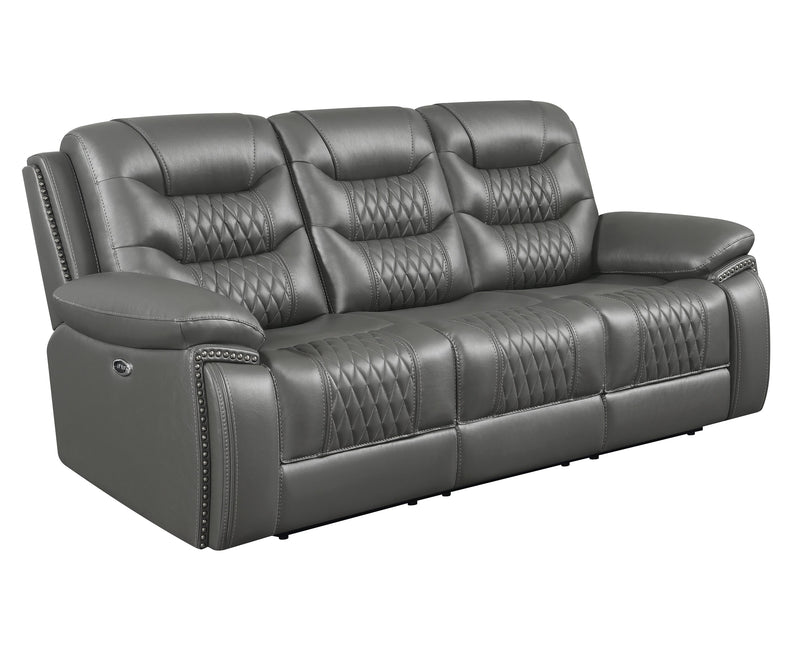 Flamenco - Charcoal - Power Sofa - Ornate Home