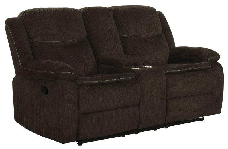 Jennings - Brown - Motion Loveseat w/ Console - Ornate Home