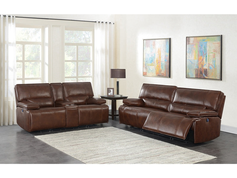 Southwick - Saddle Brown - 2pc  Power Living Room Set - Ornate Home