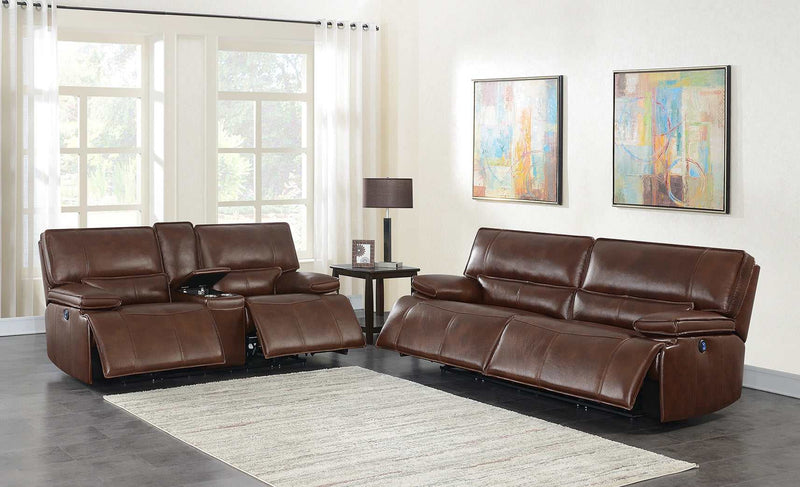 Southwick - Saddle Brown - 2pc  Power Living Room Set - Ornate Home