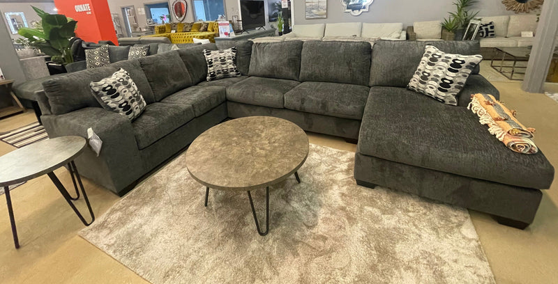 Ballinasloe Smoke 3pc Sectional w/ Chaise