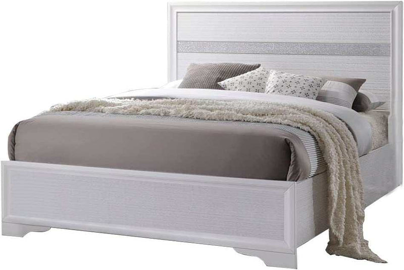 Naima - White - Full Panel Bed - Ornate Home