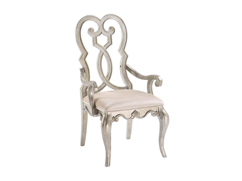 Esteban - Ivory Velvet & Antique Champagne - Dining Chair (Set of 2) - Ornate Home