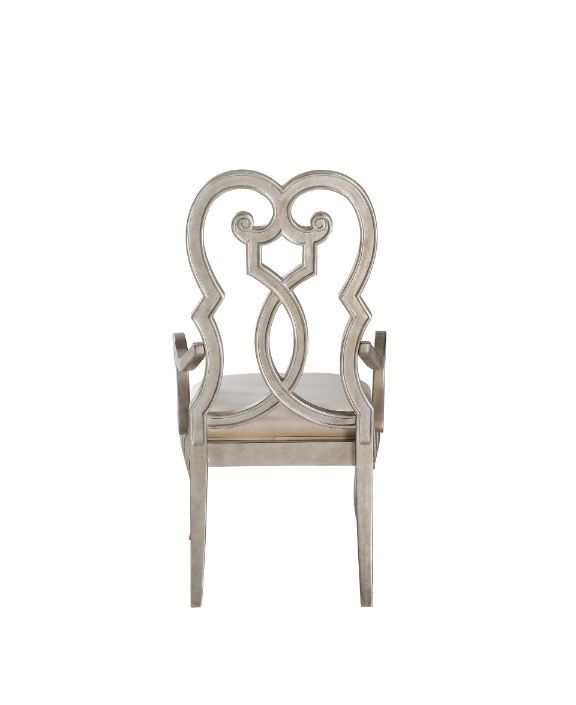 Esteban - Ivory Velvet & Antique Champagne - Dining Chair (Set of 2) - Ornate Home