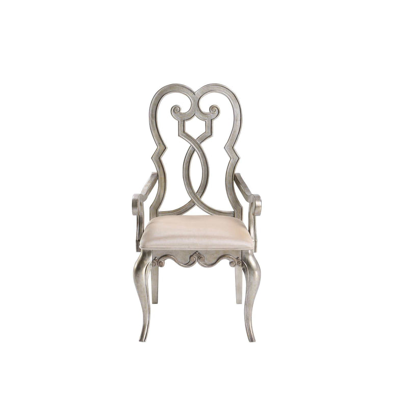 Esteban - Ivory Velvet & Antique Champagne - Dining Chair (Set of 2) - Ornate Home