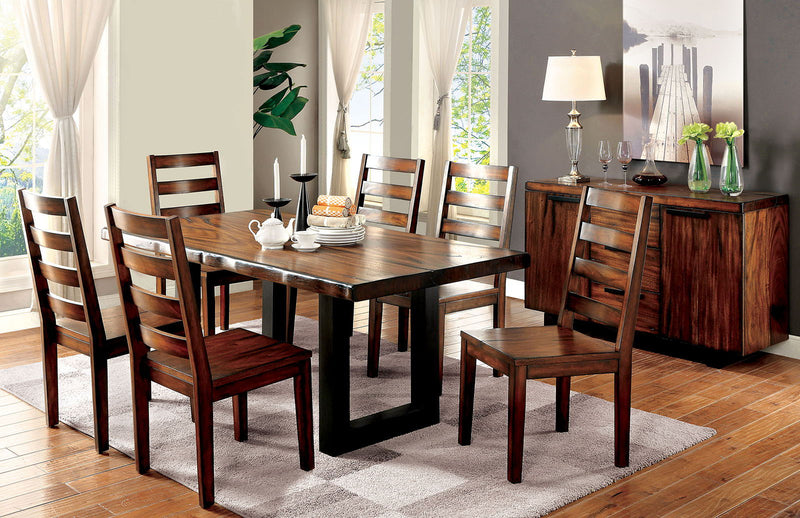 Maddison Tobacco Oak & Black Dining Table