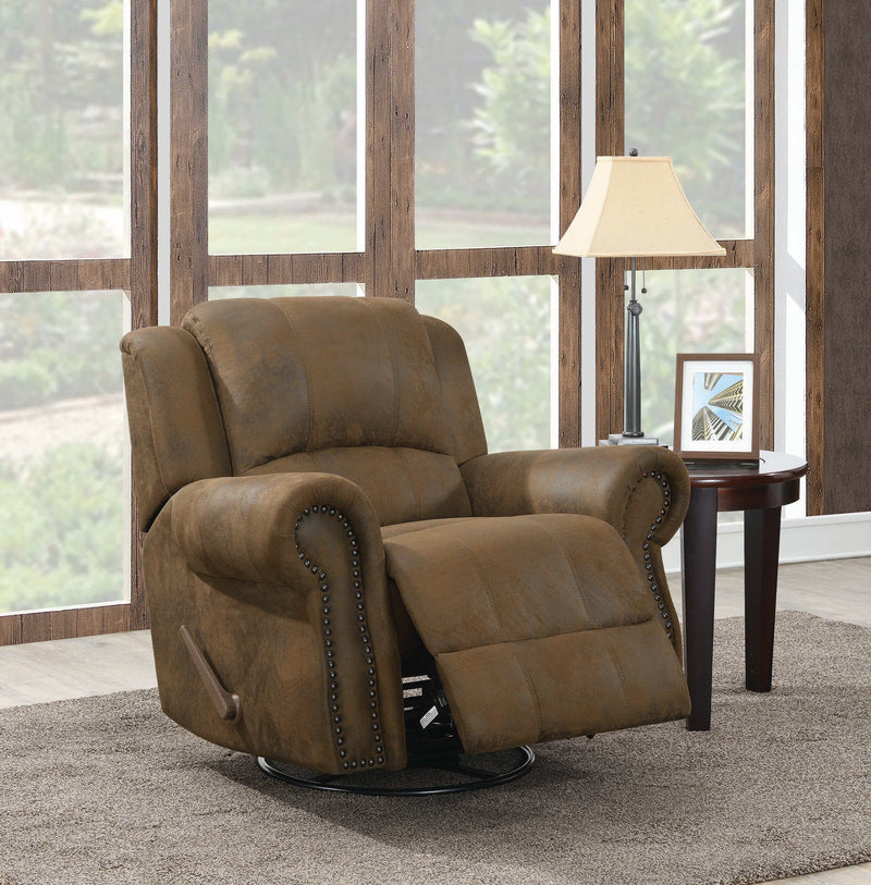 Sir Rawlinson - Buckskin brown - Swivel Rocking Recliner - Ornate Home