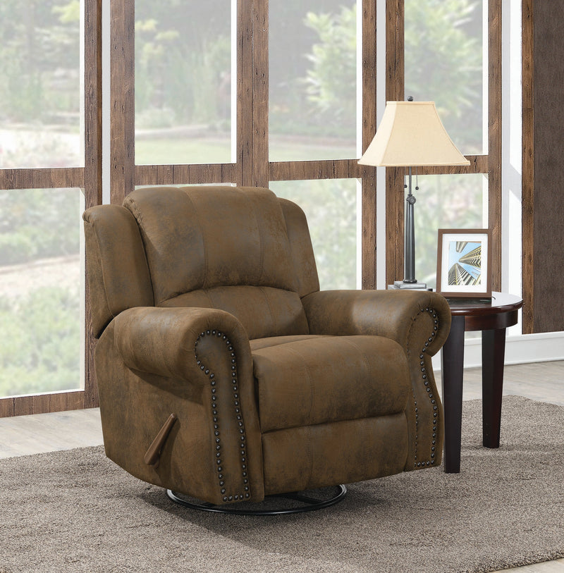 Sir Rawlinson - Buckskin brown - Swivel Rocking Recliner - Ornate Home