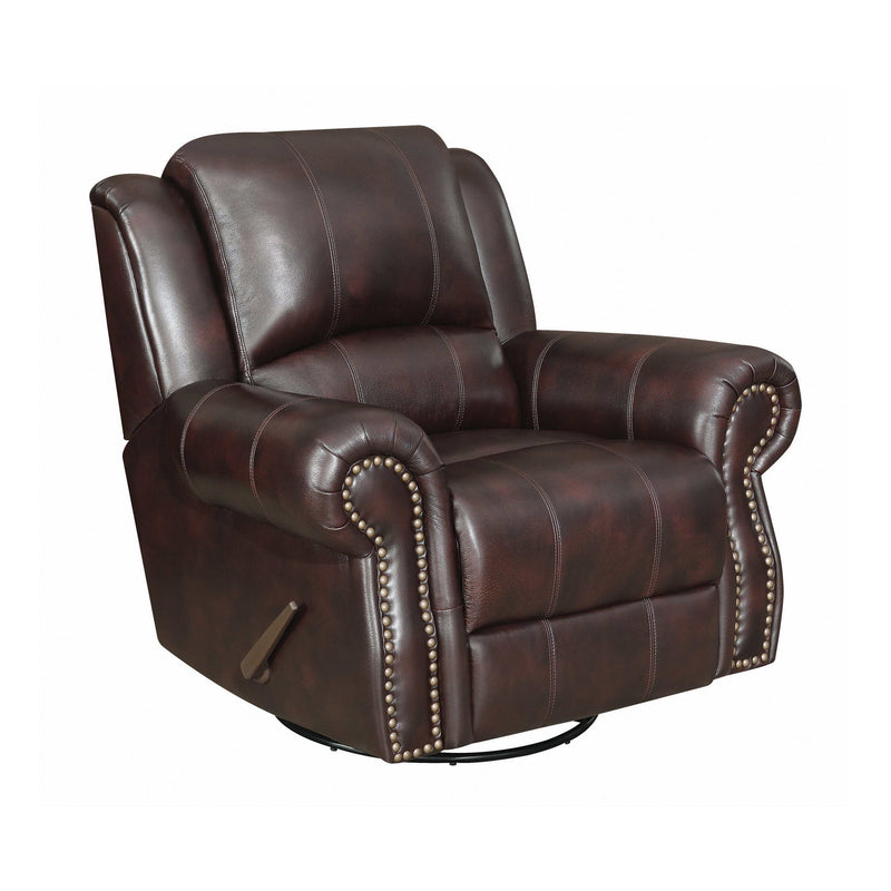 Sir Rawlinson - Dark Brown - Swivel Rocker Recliner - Ornate Home