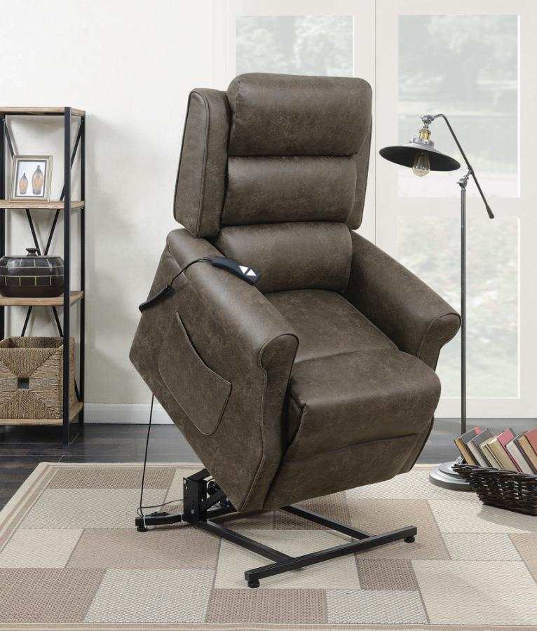 Everet - Brown - Power Lift Recliner - Ornate Home