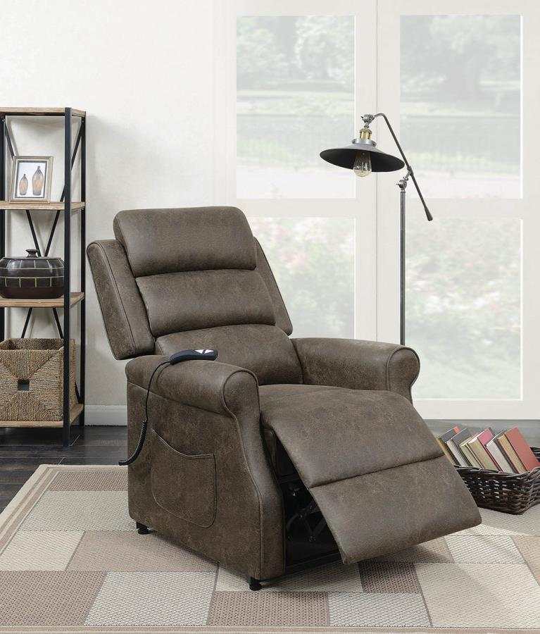 Everet - Brown - Power Lift Recliner - Ornate Home