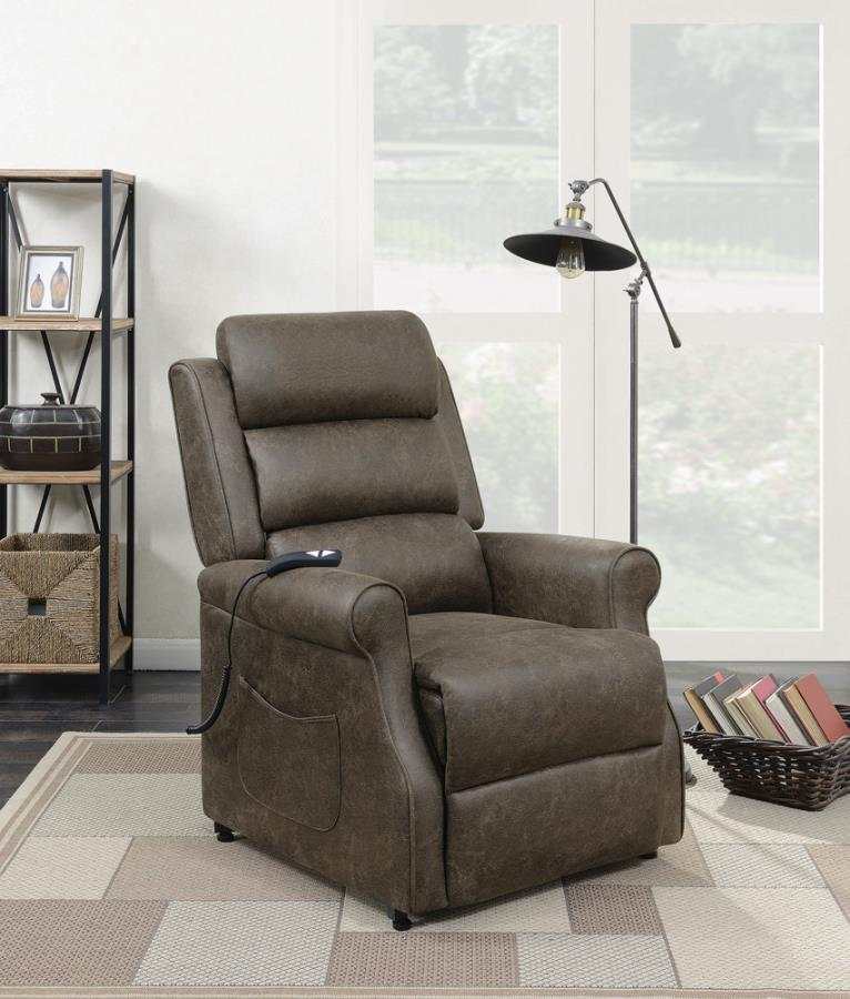 Everet - Brown - Power Lift Recliner - Ornate Home