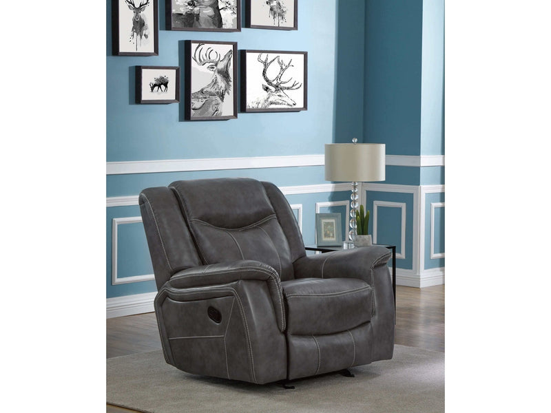 Conrad - Grey - Power Recliner - Ornate Home