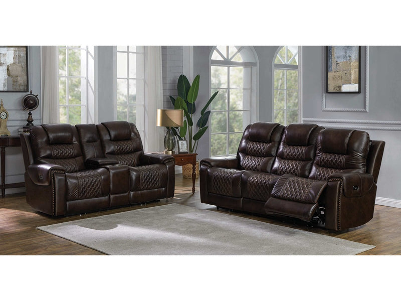 North - Dark Brown - Power Living Room Set - Ornate Home