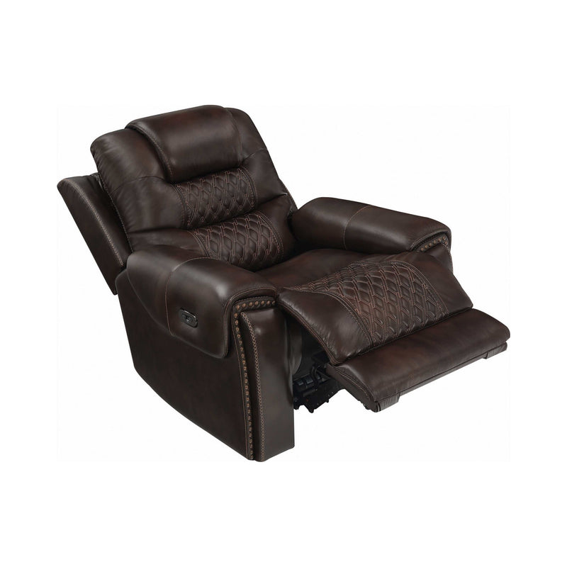 North - Dark Brown - Power^2 Glider Recliner - Ornate Home