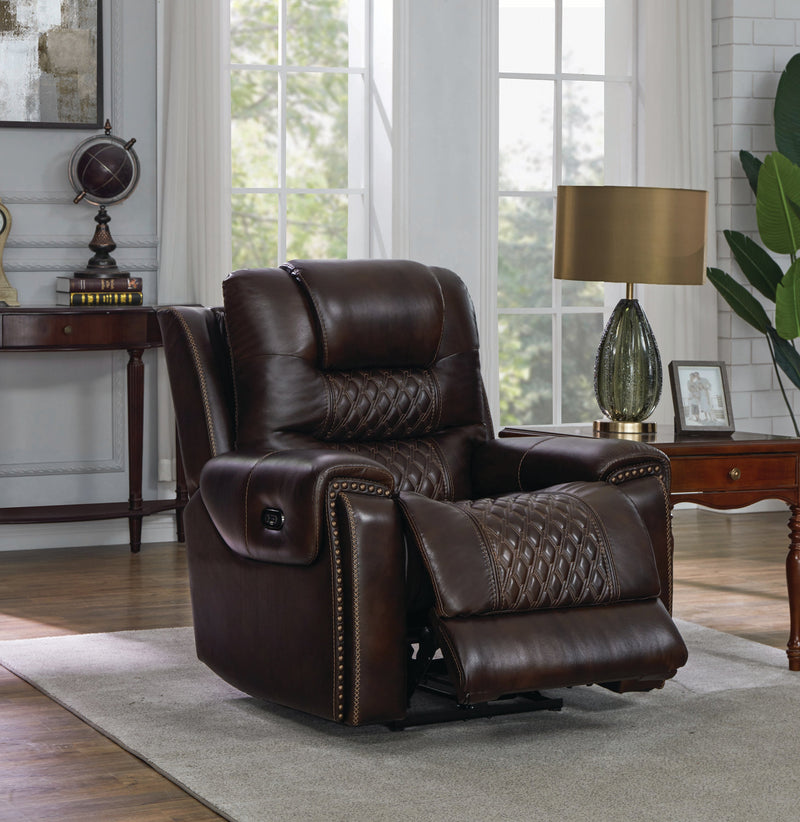 North - Dark Brown - Power^2 Glider Recliner - Ornate Home