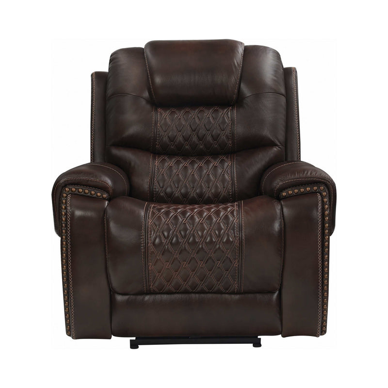 North - Dark Brown - Power^2 Glider Recliner - Ornate Home