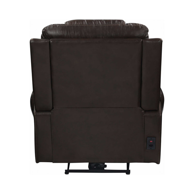 North - Dark Brown - Power^2 Glider Recliner - Ornate Home