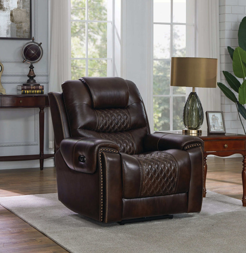 North - Dark Brown - Power^2 Glider Recliner - Ornate Home