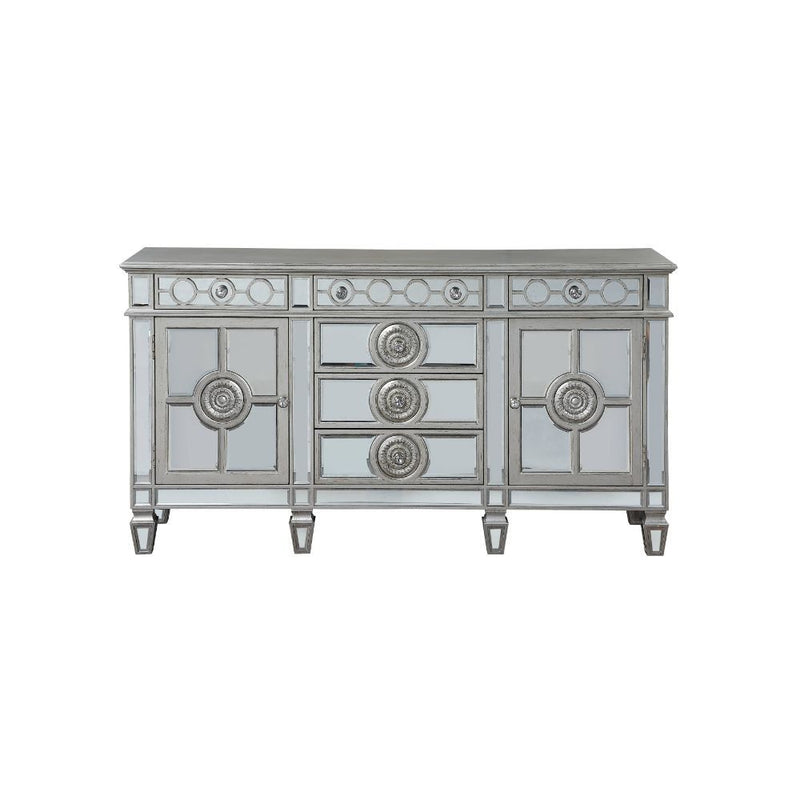 Varian Mirrored & Antique Platinum Server/Sideboard 68"