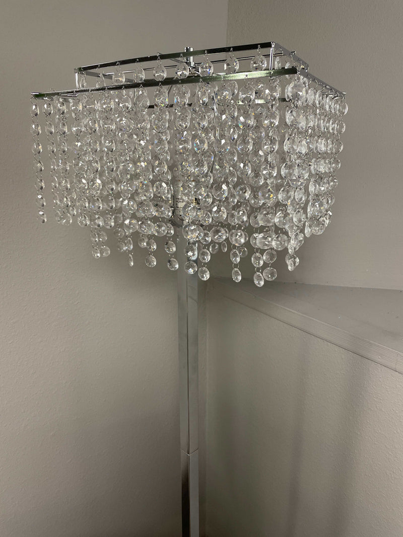 Kit - Crystal & Chrome - Floor Lamp - Ornate Home