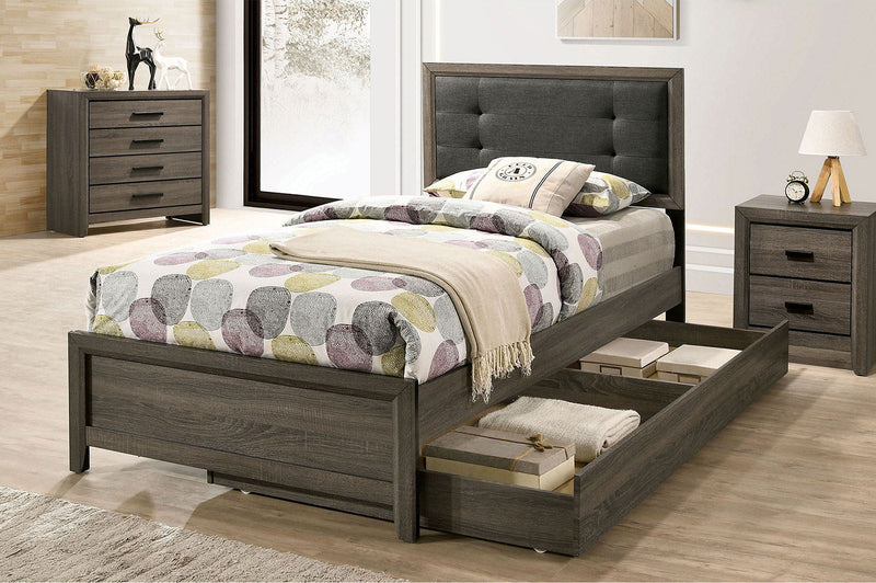 Roanne Gray & Charcoal Full Bed